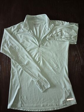 Patagonia Light Mint Quarter-Zip Performance Top